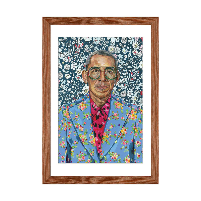 «Barack» par Heather Perry, reproduction d'art sur toile tendue, H 24 po x l 16 po x P 1 po