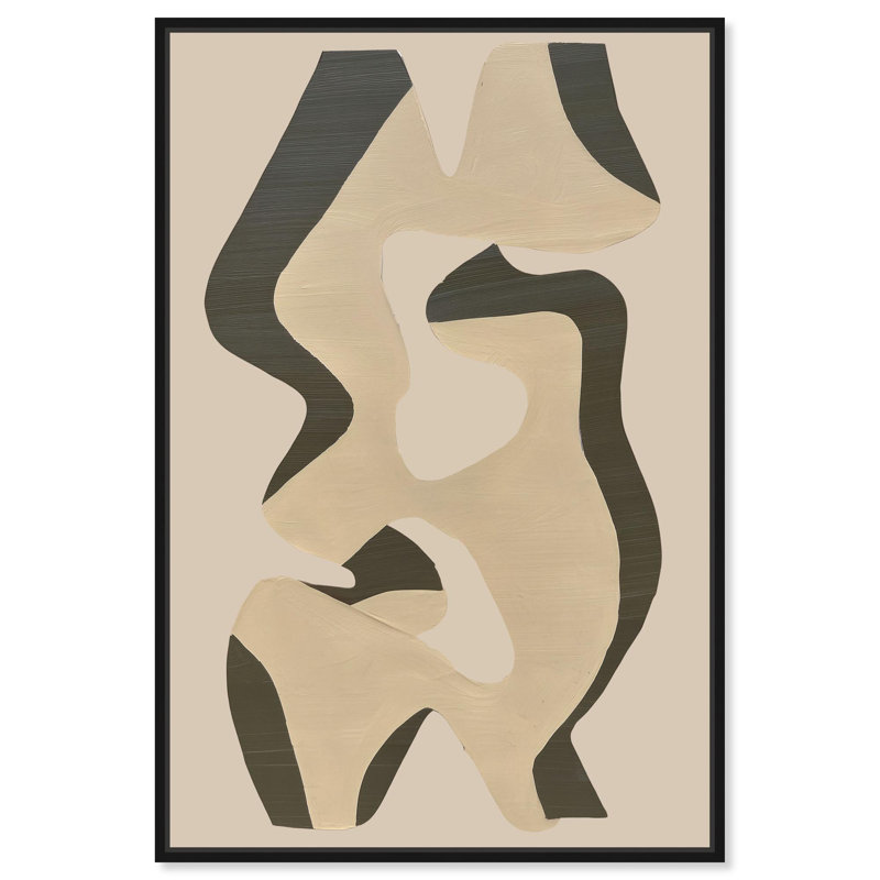 Décoration murale moderne Shapes of Sage I par Art Remedy, H 46 po x l 31 po, Cadre flottant noir