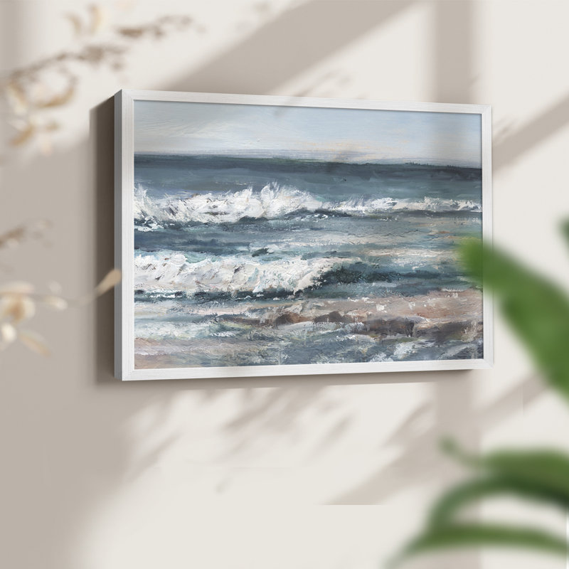 «Ocean Breakers I», reproduction encadrée, H 8 po x l 10 po, Blanc
