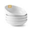 Ensemble de 4 bols à pâtes en grès blanc, bols en céramique mate de 23 cm (lot de 4)