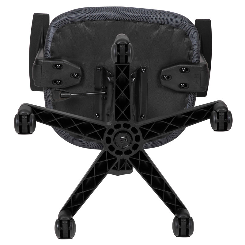 Contemporary Mid-Back Mesh Swivel Task Chair with Pivot Back in Gray