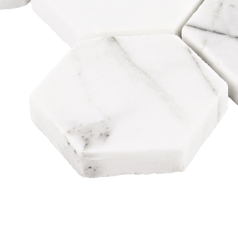 Daltile Natural Stone Marble Venetian Calacatta 2" Hexagon Mosaic
