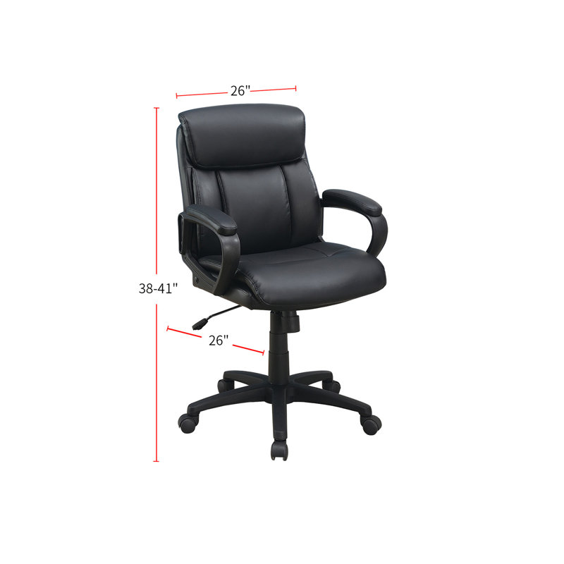 Chaise de bureau rembourrée à dossier standard