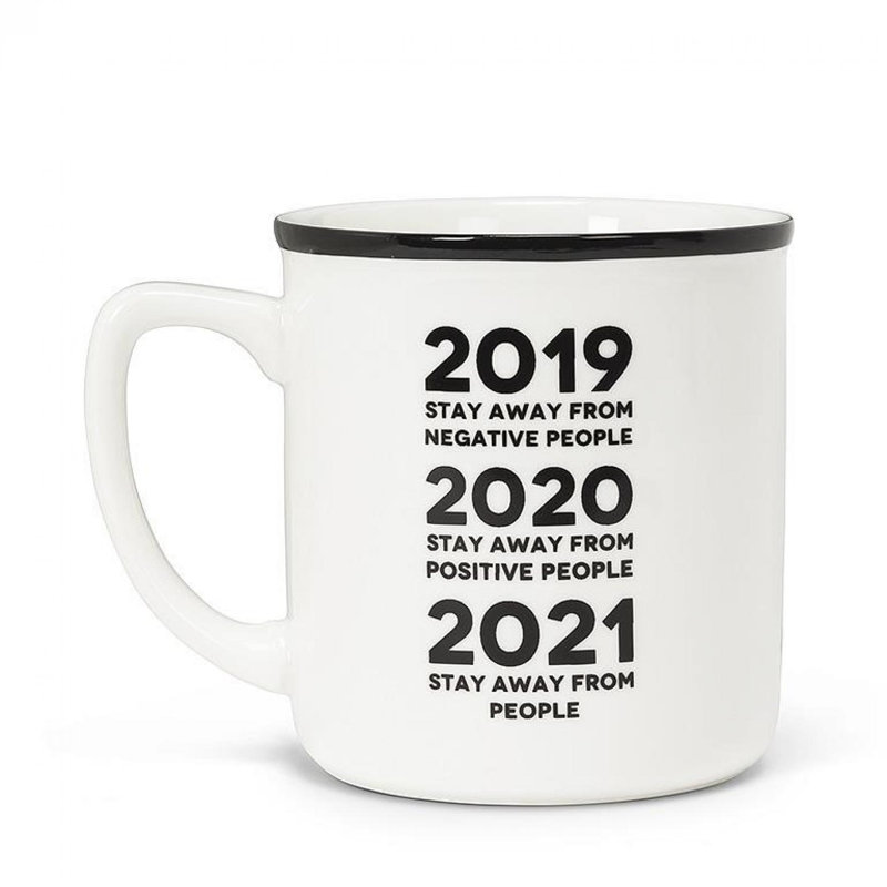 Stay Away Through The Years Text Mug