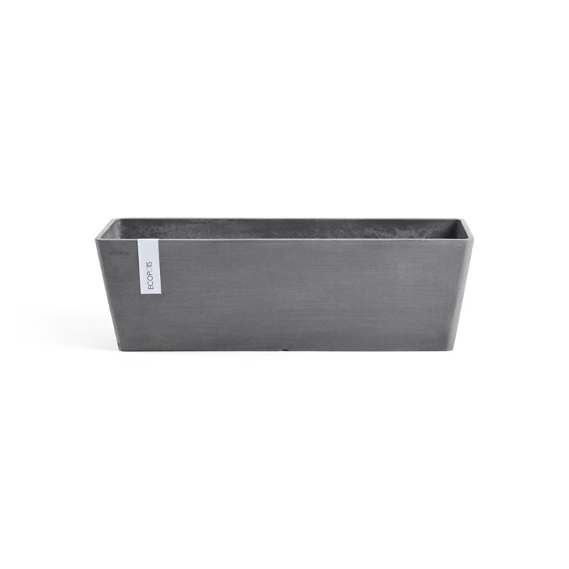 Pot Planter, 6.7" H x 21.6" W x 6.7" D, Gray