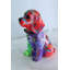 Nifao Resin Puppy Statue- Colourful Indoor/Outdoor Dog Sculpture with Abstract Multicolor Paint Splatter Design, High-Gloss Finish Decorative Figurine for Homes Collections 8" x 6" x 10"H