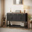Armoire à quatre tiroirs avec tablette à lattes Modern Farmhouse Console