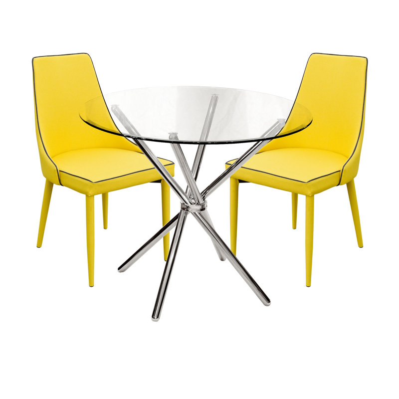 Broadmoor 4 - Person Dining Set, Yellow