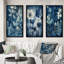 «Fleurs botaniques rétro en bleu délavé II», 3 pièces-751563420-751563422