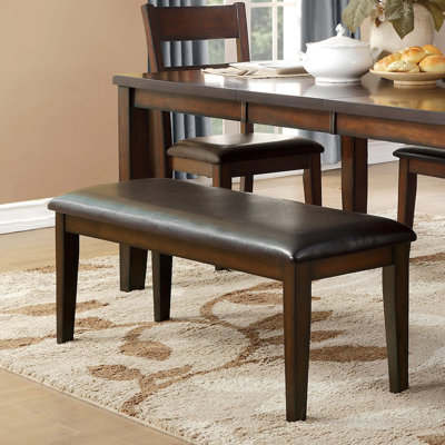 Mobilier de salle à manger rembourré en tissu à finition cerisier classique 1pc