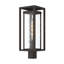Lampadaire d'extérieur en bronze antique à une lumière avec verre d'eau transparent 19 po Shaw-127449516