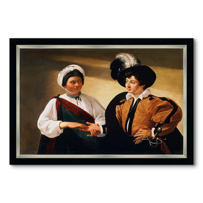 Le diseur de bonne aventure (version du Louvre), v. 1595-Caravage - Toile avec cadre sur mesure