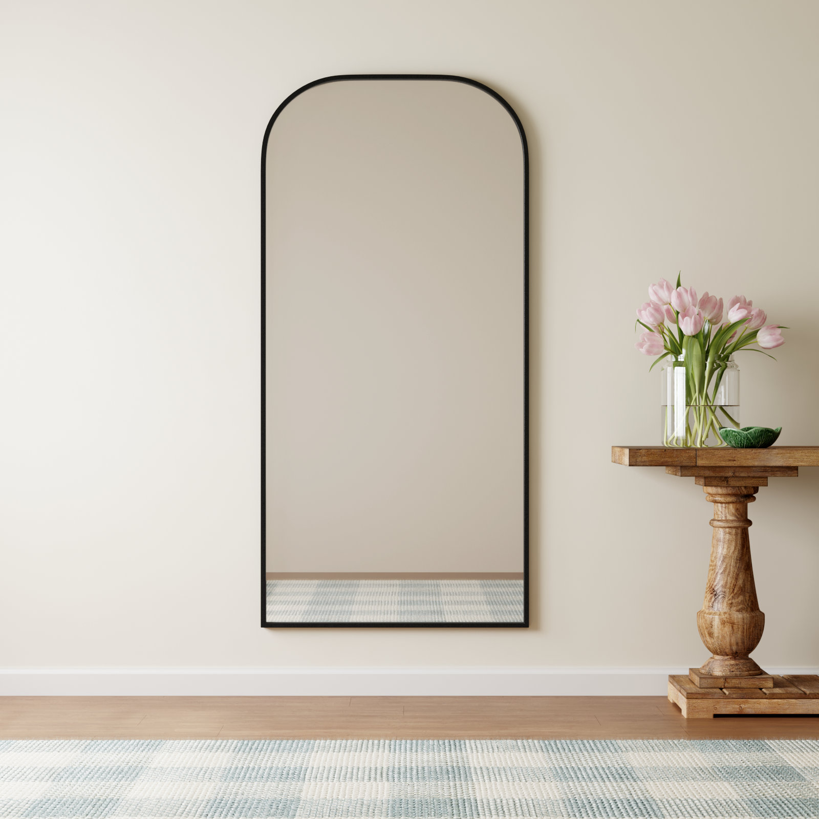 Sabine Accent Mirror, 66" x 32", Black