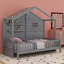 Darina Twin Size House Bed with Shelves-1879436658