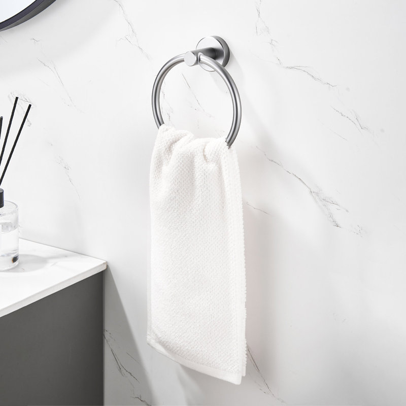 Bathroom Hardware Set, Thicken Space Aluminum 6 Pcs Towel Bar Set- 24 Inches Wall Mounted, Silver
