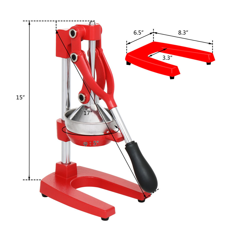 Ktaxon Manual Citrus Juicer, Red