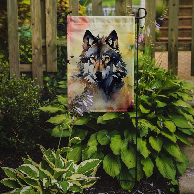 Drapeau de jardin loups loups