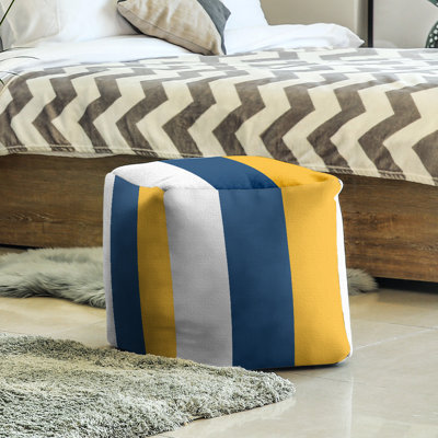 Repose-pieds cube california stripes