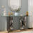 Glass And Silver Console Table