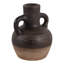 Vase de table en terre cuite avec poignées en boucle pour un style rustique - Grand vase arrondi artistique pour fleurs, idéal pour le salon ou la décoration intérieure