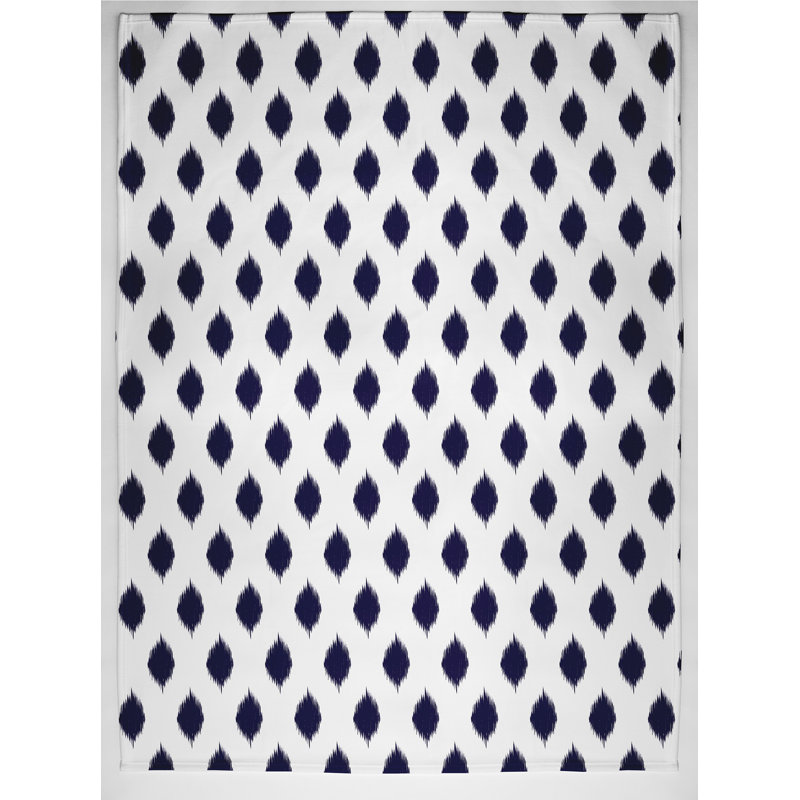 Jeté, L 50 po x l 60 po x P 0,5 po, Bleu marine printanier