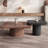 Brown；Black Solid + Manufactured Wood Square Coffee Table Sets