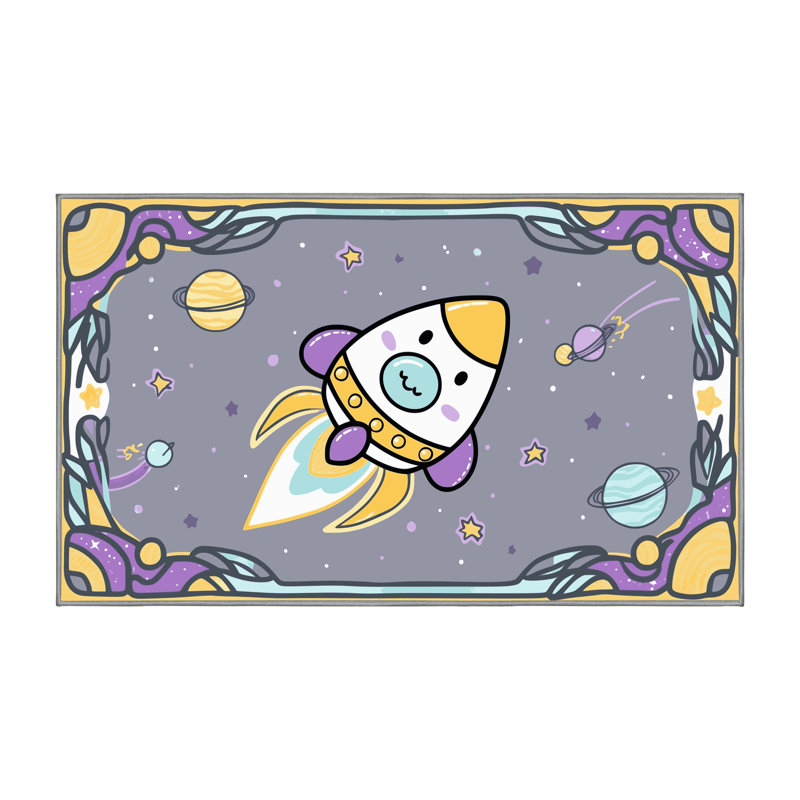 Tapis pour enfants Zoomie, Rectangle 7 pi x 9 pi