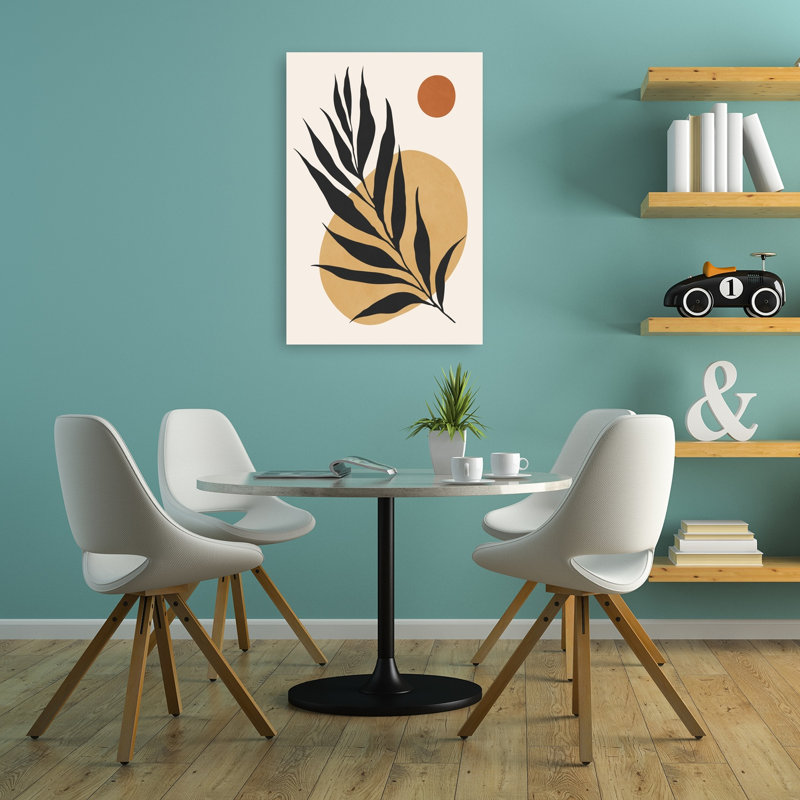 «Desert Sun Palm», impression de palmier biologique moderne abstrait tropical, 36" H x 24" W