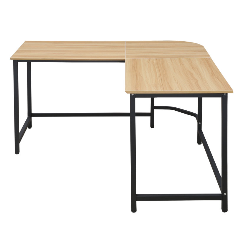 Carberg L-Shaped Metal Base Writing Desk