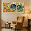 Passion, ensemble de 3 impressions sur toile de style vitrail Art Nouveau-259375707
