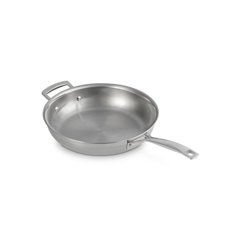 Le Creuset Classic Stainless Steel Round Frying Pan, 12 In.