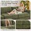 Canapé modulaire de 150 po, canapé surdimensionné en U avec repose-pieds mobile, canapé en chenille, siège très épais, vert-596448812-596449233