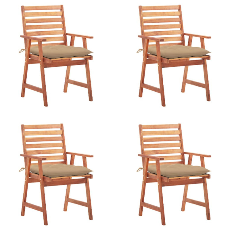 Fauteuil en teck avec coussin, Bourgogne