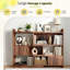  Bibliothèque moderne ajustable H 38 "- rangement ouvert et fermé, en forme de L ou droite, pour le salon, la chambre à coucher, le bureau personnel, H 38 po x l 46,7 po x P 9,4 po-1024366996-1024366995