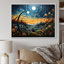 Meadow Bold Horizon Pointillism - Landscapes Wall Art Living Room