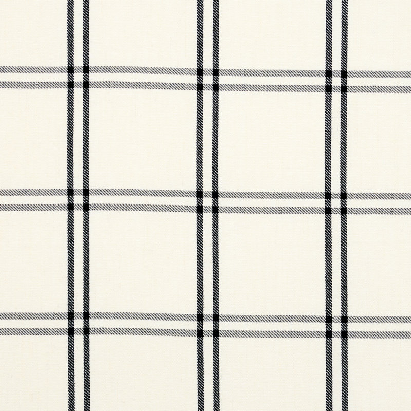 Luberon Plaid Fabric, Black