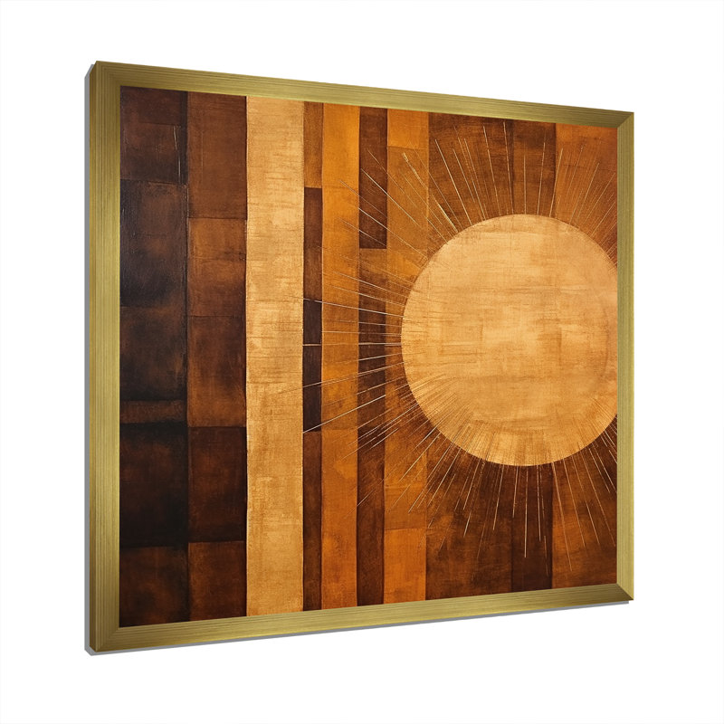 «Bronze Brilliance Symetry III», reproduction sur toile, Cadre doré simple, H 36 po x l 36 po x P 1,5 po