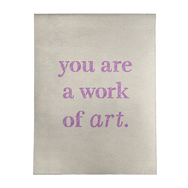 Tapis « work of art », citation en poly-chenille, Rectangle 8 pi x 10 pi