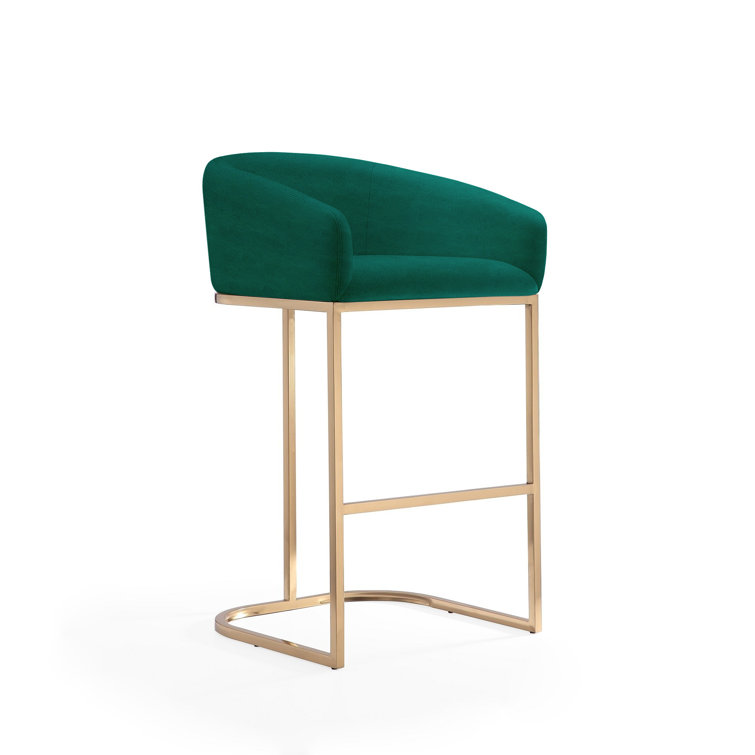Lioba Upholstered Counter Stool with Metal Frame