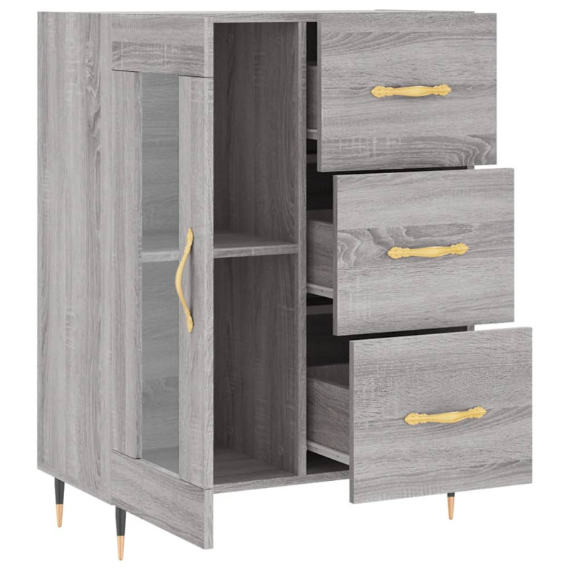 Roulston 3 -Drawer 1 -Door Accent Cabinet, Grey Sonoma