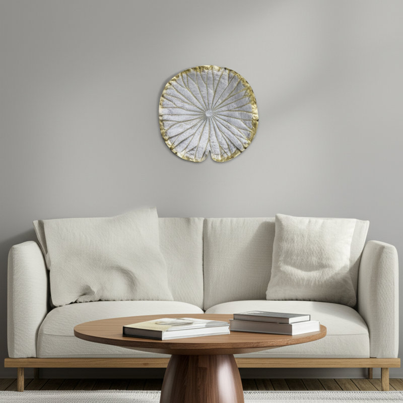 Glam Abstract Wall Decor on Resin, Silver/Gold, 2" H x 19" W x 19" D