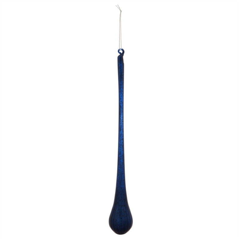 Ensemble d'ornement en verre 6 pièces, Bleu / Argent