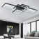 Raffa 3-Light Neutral Style Rectangular LED Semi Flush Mount Ceiling Light