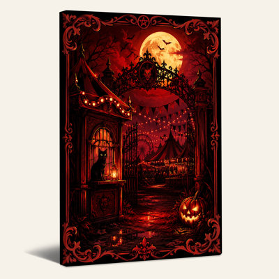 Art mural sur toile Spooky Circus Gate