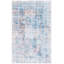Tapis abstrait en polyester tissé à la machine bleu / gris Sulley-1657814952