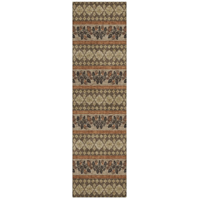 Machine Washable Indoor/Outdoor Chantille ACN2465 Stripes Rug