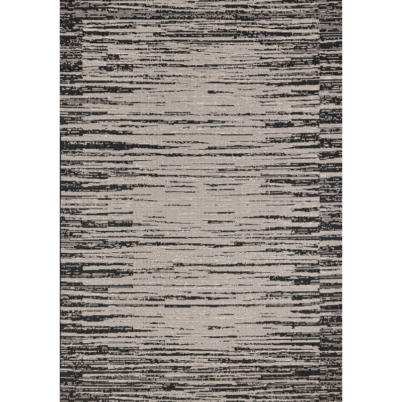Tapis scandinave abstrait intérieur / extérieur Abstract, 6 pi 7 po x 9 pi 6 po