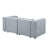 Modular Sofa Grayish Blue Chenille Fabric