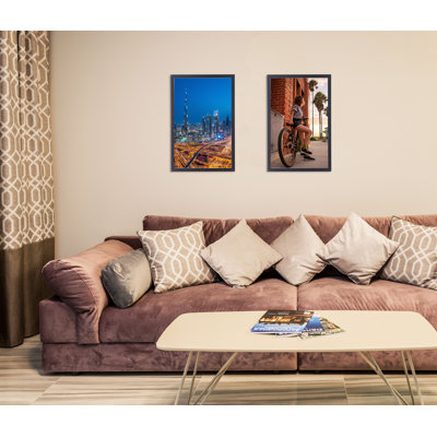 Cadre photo Niambh Latitude Run 11 X 14, cadre pour affiche en bois noir avec passe-partout 8 X 10 et plateau de table avec drap en plexi (un paquet)