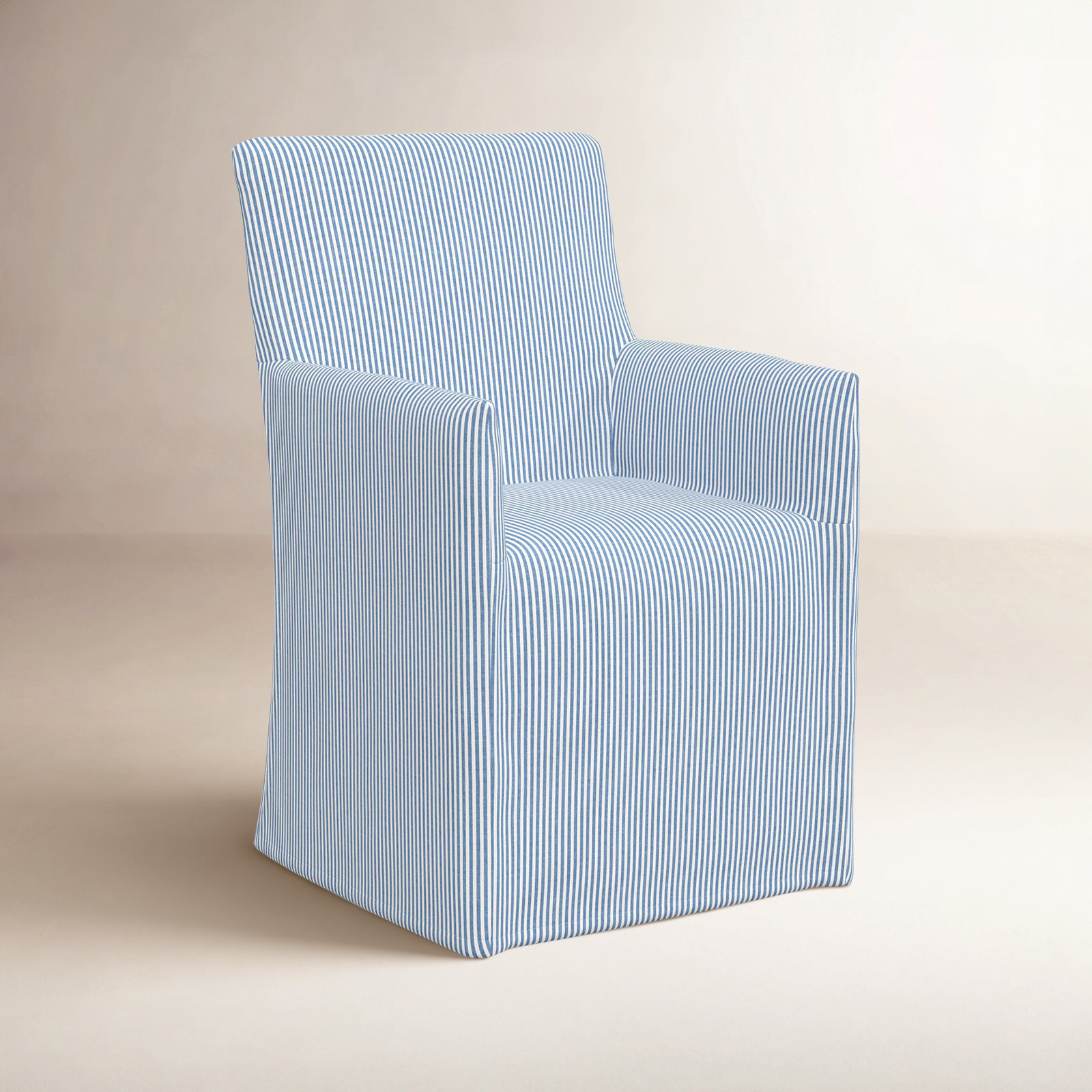 Silvia Armchair, Prep Stripe Blue